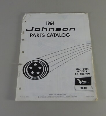 Teilekatalog OMC Johnson Outboards 28 PS Models von 1964