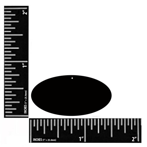 Lentejuelas de alta costura metálica plateadas Lazersheen lentejuelas elipse ovaladas de 1,5 pulgadas - Imagen 2 de 2
