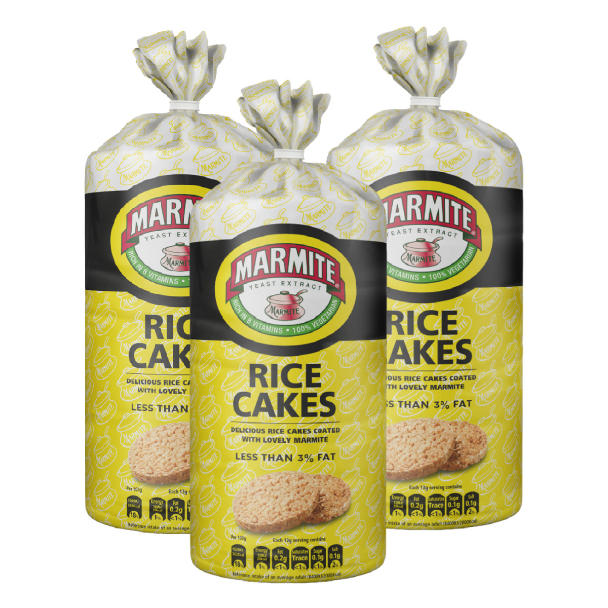 Marmite Rice Cakes, 3 x 110g