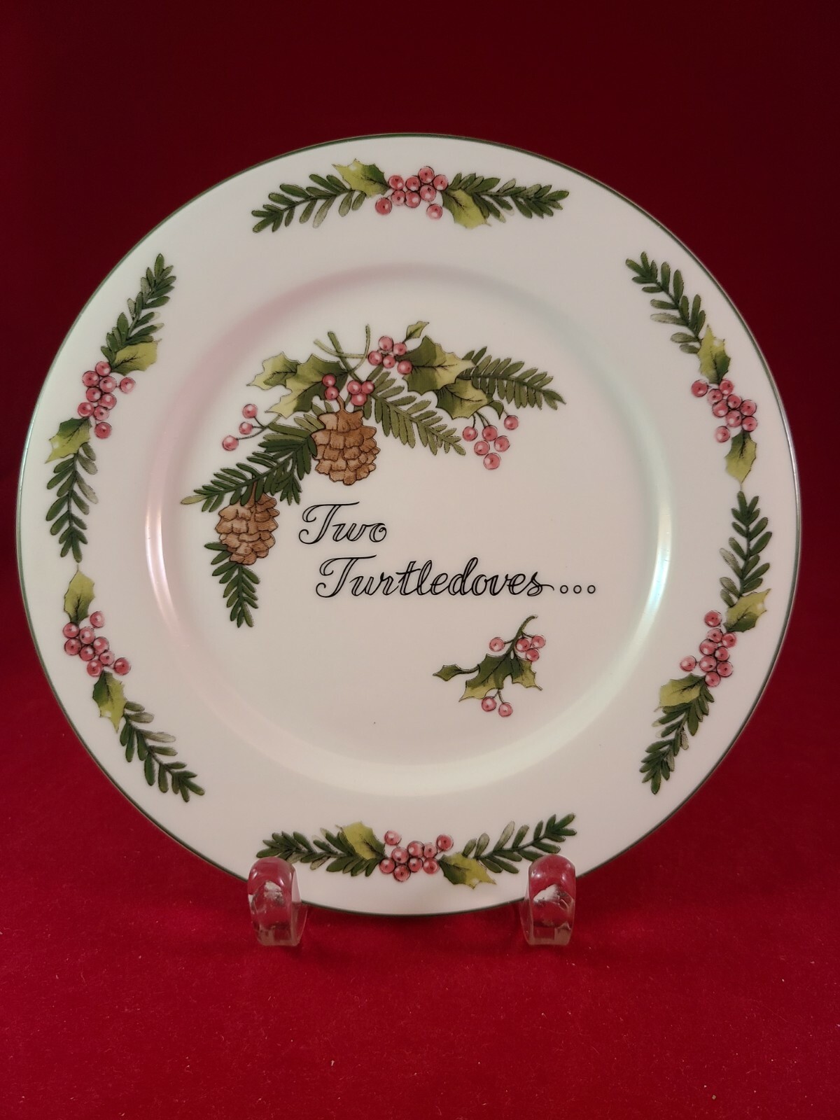 CUMBERLAND DESIGN GROUP VALERIE TWELVE DAYS OF CHRISTMAS SALAD PLATE