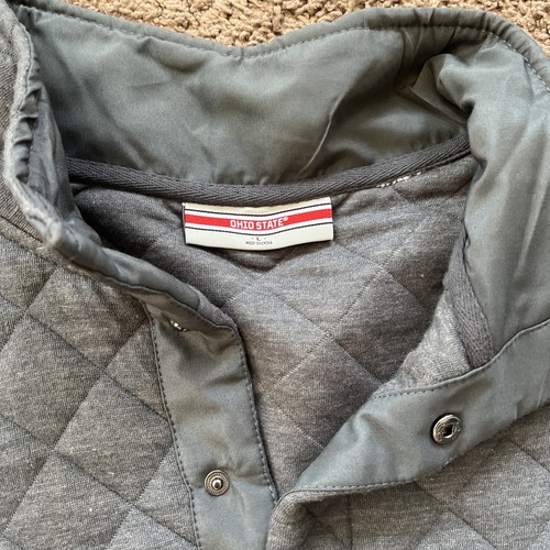 Ohio State Buckeyes NCAA Quilted XL 1/4 Snap Pullover Womens Large - Picture 4 of 7