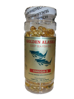 Golden Alaska Deep Sea Fish Oil Omega 3  1,000mg  100 Softgels
