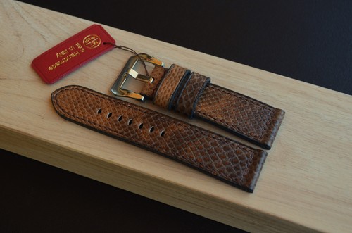 24 mm Cinturino artigianale Karung Leather Pam Handmade Watch Strap Handcrafted - Picture 4 of 14