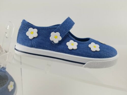 Carters IZZY2-CR denim floral bleu Mary Jane orteils fermés plats filles tout-petits 11 - Photo 1 sur 12