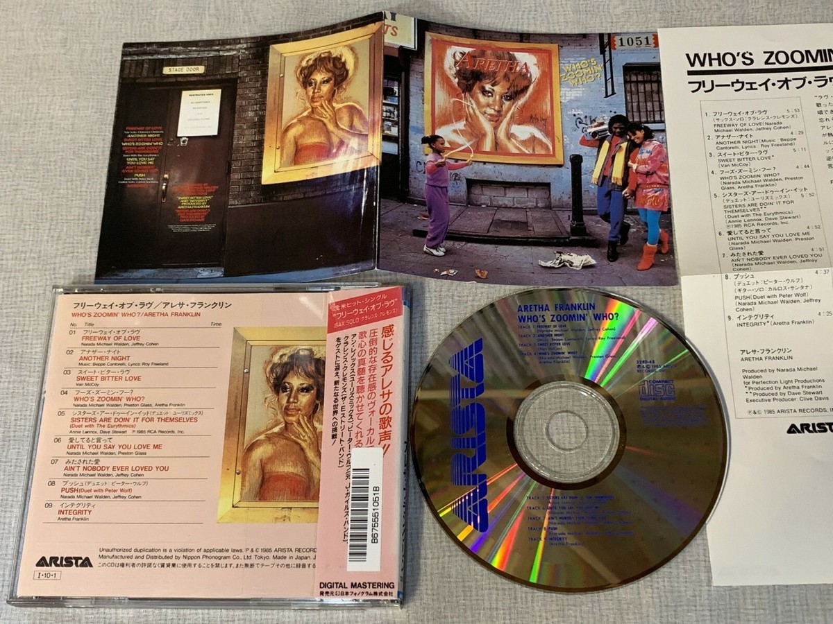 ARETHA FRANKLIN Who's Zoomin' Who? JAPAN CD 32RD-48 w/FOLD-IN OBI