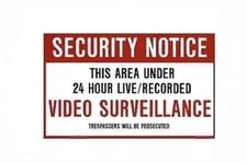 X10 MM023 Video Surveillance Security Warning Sign 11x7 inch