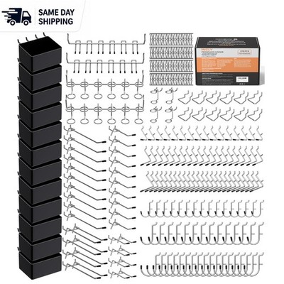 278PCS Heavy-Duty Pegboard Accessories Organizer Kit for Efficient Tool Storage