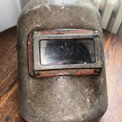 Vtg Jackson Welding Helmet W/ MSA Fiberglass Skullguard Torch Cutting Steampunk