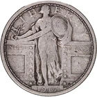 1917-D Type 1 Standing Liberty Quarter ~ Fine