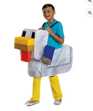 Minecraft Movie Chicken Jockey Child Kids Halloween 3D Pop Out Costume