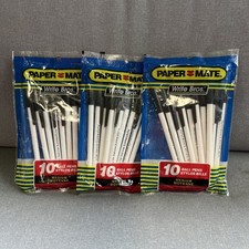 Vintage 1990's Paper Mate Write Bros Black Pens Med. 3 Packs Of /10 USA NIP New