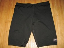 SPEEDO ENDURANCE Swimsuit JAMMER Size 36 Polyester SWIM Suit BLACK