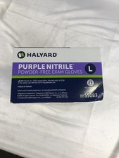 Halyard Purple Nitrile Powder-Free Exam Gloves - Size L - 100 Count