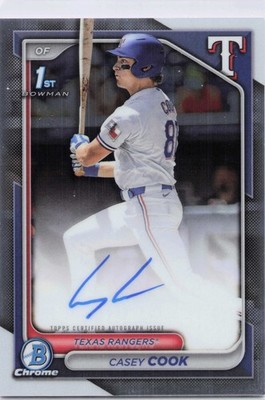 Casey Cook 2024 Bowman Draft #CPA-CCY Chrome Prospect Autographs Auto