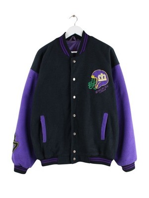 Vintage 00s Monarchs London Varsity Jacke Schwarz L Herren