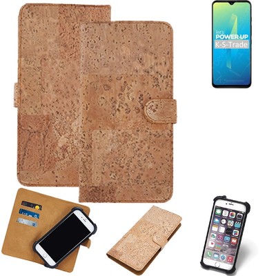 FÜR Wiko Power U10 HÜLLE TASCHE KORK CORK ETTUI SCHUTZ COVER
