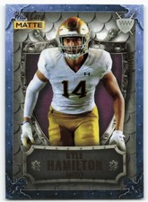 2022 Kyle Hamilton Wild Card Matte Weekend Warriors Cobalt Purple 21/150