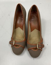 Michael Kors Reese Canvas Edge Heel Women's Closed Toe Shoes Size 7M No Box