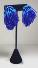 Mignonne Gavigan Blue Glass Beaded Tassel Pierced Earrings