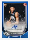 ACE BAILEY RC /150 AUTO - SP BLUE BORDER #RVA-AB - 2025-26 Bowman JAZZ ROOKIE