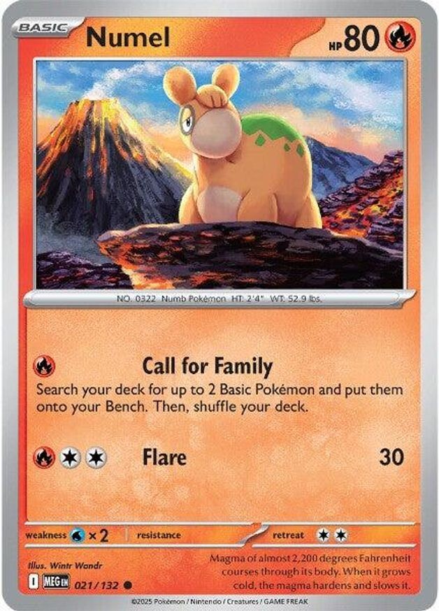 Pokemon Numel (21/189) Mega Evolution NM