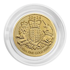 2024 Royal Mint Royal Arms 1/10oz Charles III Gold Coin (sealed pack)