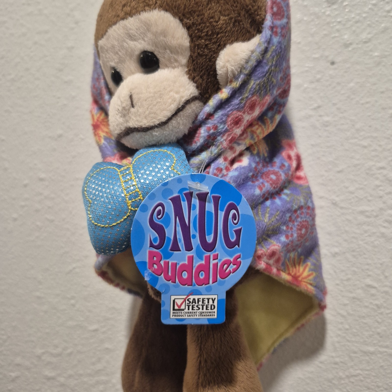 New Kipp Brothers 10” Snug Buddies Green Monkey Security Blanket Plush Lovey