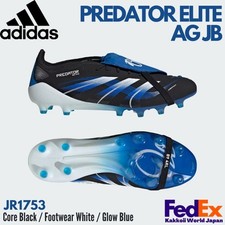 adidas Soccer Cleats PREDATOR ELITE AG JB Core Black/White/Glow Blue JR1753 NEW