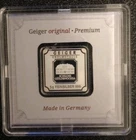Geiger 5-Gram .999 Fine Silver German Feinsilber Bar Sealed in Assay "Sweet"