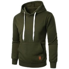 Mens Casual Hooded Collar Drawstring Hoodies Lightweight Sweatshirts Long Sleeve