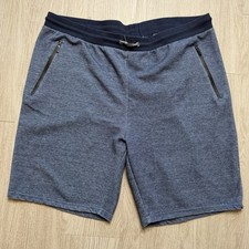4XL Mens Big Tall Athletic Shorts Blue Heathe...