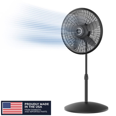 Lasko Cyclone 18'' Oscillating Pedestal Fan, Adjustable Height and Tilt-Back Head