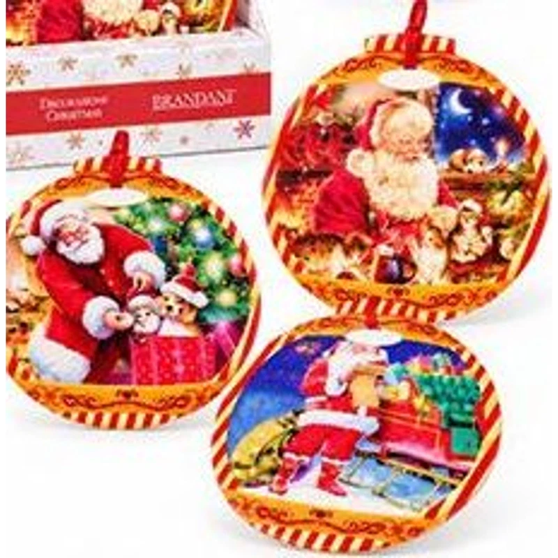 Sottopentola Natale Christmas Ceramica Sughero BRANDANI 20x21cm Decori Assortiti, fotografia 6 di 9