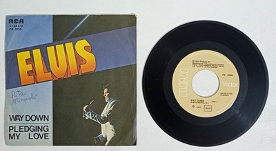 21271 45 Umdrehungen 7'' - Elvis Presley - Way down; Pledging my love - RCA 1977