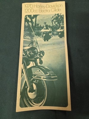 1970 Harley Davidson 1200cc Electra Glide Sales Phamphlet And Price Guide