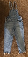 Universal Thread Denim Overall Blue Button Pockets Women's Size 14/32R