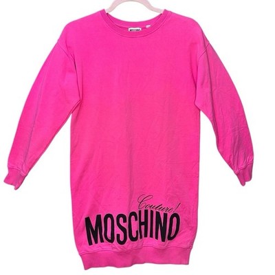 Moschino Teen Girls Sweater Long Sleeve Dress Couture Moschino Size 12 Hot Pink