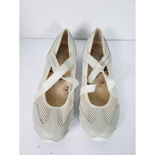 (JL) Skechers Bikers Women's Shoes Size 11 Leather Mesh X-Strap Flats Sneakers - Picture 4 of 8