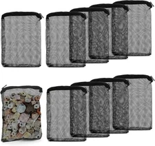 10Pcs Media Bags for Aquarium Fine Mesh Bag 7.87 x 5.9 inches, black 