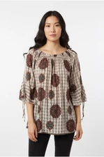 WinWin Western Tunic Small/Medium Tie Drape Sleeved