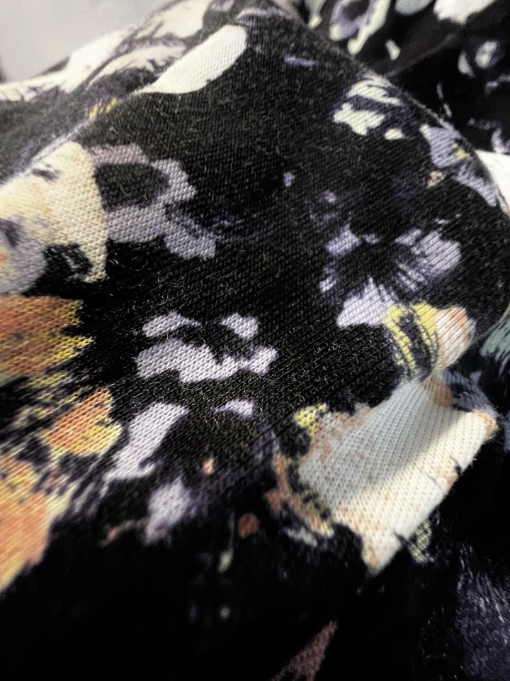 Roxy Leggings Womens Small Blue White Floral Print Low Rise Stretch Cotton - Image 4 of 4