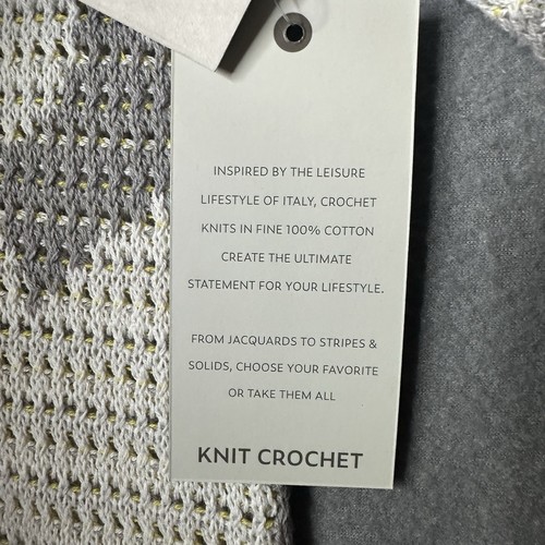Massive Luxury Edition Crochet Knit Short Sleeve Shirt Flowers Mens Size M NWT - Picture 7 of 8