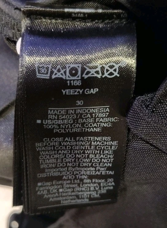 Pantalones cargo Yeezy Gap Engineered By Balenciaga Cordura negros talla 30x32 Foto 4 de 4