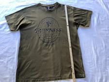 Guinness Mens Large T-shirt Relaxed Fit Khaki Brown Official Merch Beer Brewery