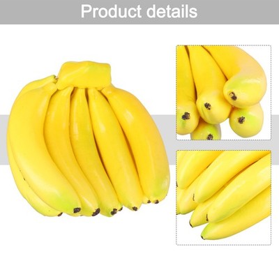 Lifelike Banana Bunch Artificial Fruits Kitchen Display Decor Photo Props Party