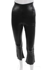 Commando Womens High Rise Faux Leather Ankle Leggings Black Size XS