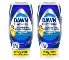 NEW Dawn EZ-Squeeze Platinum Dishwashing Liquid Dish Soap, 12.2 fl oz 2 Pack
