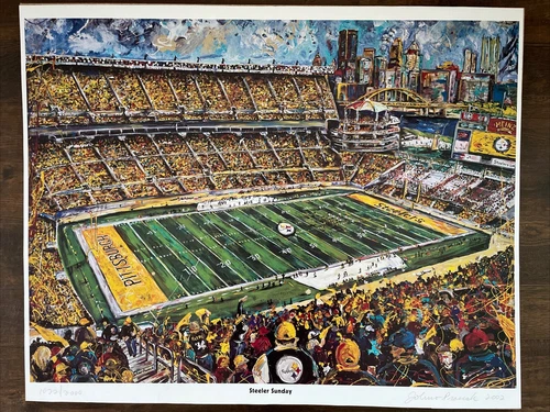 Pittsburgh Steelers “Steeler Sunday” Print Signed John Pascal Numbered 1022/2000