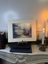 Thomas Kinkade – Unframed Print with Mount :  Victorian Christmas 1995