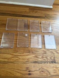 Used Plastic Card Recessed Holders One Screw Down 3X4" Lot Of 8